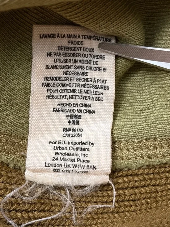 Free People Olive-Toned Ribbed Knit Sweater with Keyhole Shoulder - Picture 9 of 9